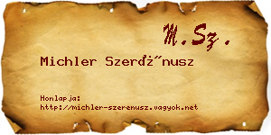 Michler Szerénusz névjegykártya